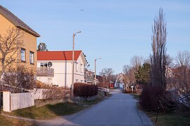 Hovedgata i Abelvær sentrum.