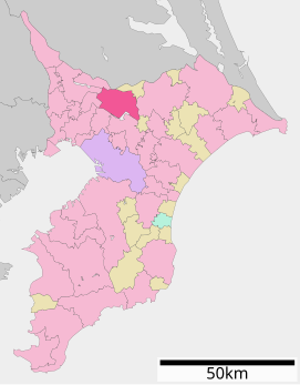 Lokasi Inzai di Prefektur Chiba