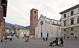 Plein in het centrum van Pietrasanta