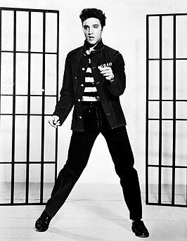 Promotiefoto van Elvis Presley voor de film Jailhouse Rock (1957)