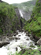 Månafossen seen from the ground