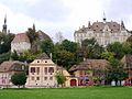 Downtown Sighișoara by day