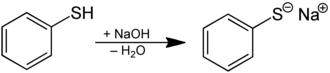 Synthese von Natriumthiophenolat aus Thiophenol