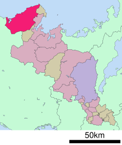 Location of Kyōtango in Kyoto Prefecture