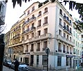 Palais Reine d'Azur, vue générale panoramique en 4 photos de l'angle Spitallieri/Lamartine, direction W.