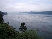 O río Eo na ría de Ribadeo, en primeiro termo a zona ZEPA.