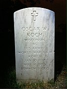 Gravestone of Oscar W. Koch at Arlington National Cemetery