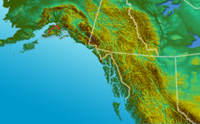 Carte de localisation des montagnes Kenai.