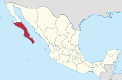 Baja California Surin sijainti