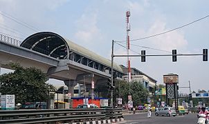 View from CDR Chowk Chhatarpur Metro station