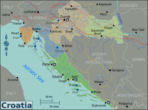 Mappa divisa per regioni