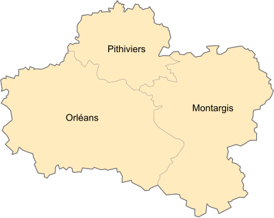 Les arrondissements du Loiret