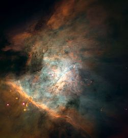 Nébuleuse d'Orion vue par le télescope spatial Hubble.