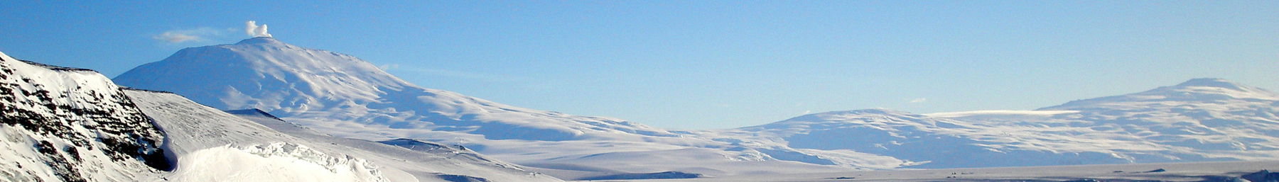 Mount Erebus links, Mount Terror! rechts