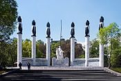 Monument to the Niños Héroes. Chapultepec Castle can be seen in the background