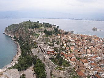 Vue sur Nauplie et l'Acronauplie.