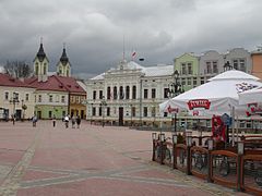 Część zachodnia Rynku w Sanoku