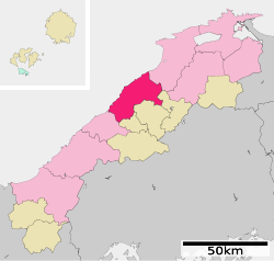 Ōdan sijainti Shimanen prefektuurissa