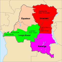 Congo provinces in 1914