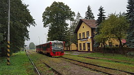 stanica a turistický vlak v roku 2015