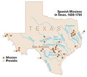 Spanische Missionen und Presidios in Texas 1659–1795