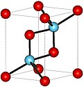 Unit cell, ball and stick model of actinium(III) oxide