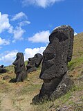 Moai ved Rano Raraku.