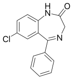 Strukturformel von Nordiazepamsolution