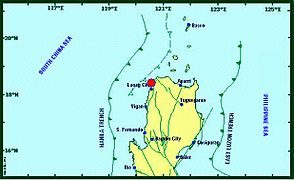 Tectonic Map of Far Northern Philippines including the Philippine Fault System