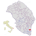 Collocatio finium Municipii in Provincia Lupiensi.