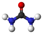 Molecuulmodel van ureum