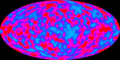 Carte des fluctuations de température du fond diffus cosmologique, obtenue par l'instrument DMR après les deux premières années d’observation.