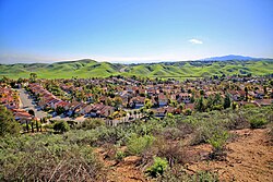 A residential area among the hills of Diamond Bar City