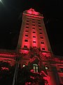 The Freedom Tower in downtown Miami, Florida on November 26, 2016, the day after Fidel Castro had passed