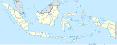 Mapa konturowa Indonezji, na dole nieco na lewo znajduje się punkt z opisem „Tegal”