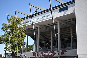 Außenansicht des Stadions, 2019