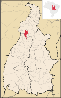 Localização de Bandeirantes do Tocantins no Tocantins