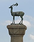 Bronze deer at the harbour