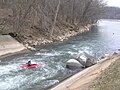 A winter day when the Potomac River was high enough to flood the final drop.