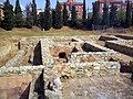 Forn dels banys calents o caldarium, l'arc de maons