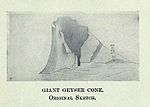 Original sketch of Giant Geyser as discovered by the Washburn Expedition of 1870[10]