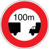 Minimum separation distance for trucks