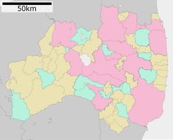 新町の位置（福島県内）