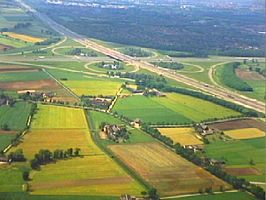 Knooppunt Beekbergen anno 1998, vanuit het zuidoosten