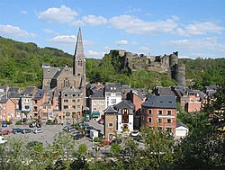 La Roche: the town centre below its medieval castle