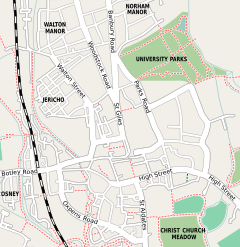 Brasenose College, Oxford is located in Oxford city centre