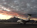 Bombardier CL-604 (N684TS) en plataforma del aeropuerto.