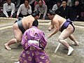 明治神宮例祭奉祝 奉納70回全日本力士選士権大会 相手は翔天狼関（2011年10月3日撮影）