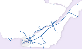 Carte de l'autoroute 540.