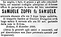 6 dicembre 1888 Necrologio di Samuele Zopfi, padre